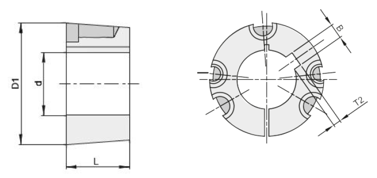 Втулка тапербуш 4535-100 мм, EMT | ЕМТ
