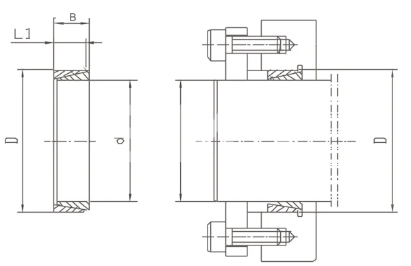 Втулка зажимная BK 50 (RCK 50) 38x44 (KLNN038), EMT | ЕМТ