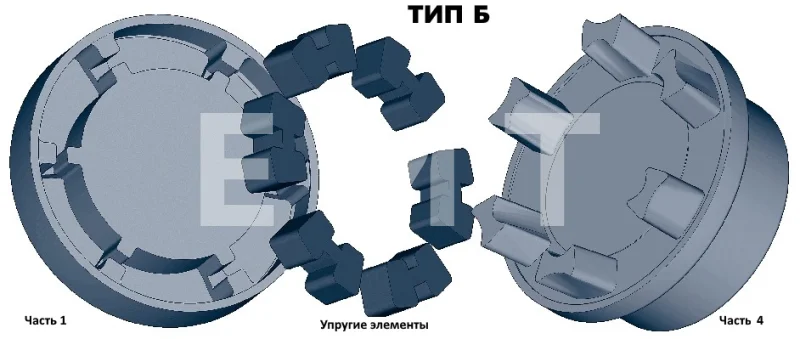 Полумуфта N-EUPEX 140 под расточку часть 4 dmax=60 мм, EMT | ЕМТ