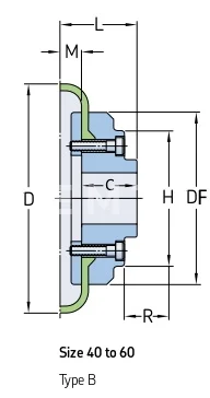 Торообразная полумуфта FLEX F50 RSB (PHE F50RSBFLG), EMT | ЕМТ