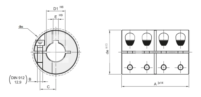 Муфта продольно-свёртная сегментная GBRR 40, EMT | ЕМТ